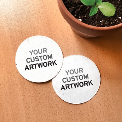Double-Sided Small Seed Paper Circle Coasters