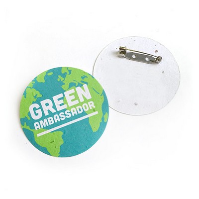 Single-Sided 2" Circle Seed Paper Button Badges